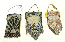 #43 Purses Lot of 3 1920s Metal Mesh 2 Mandalain 1 Whiting Davis picture