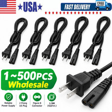 5ft Premium 2-Prong AC Power Adapter Cord Cable Lead For Sony Playstation 4 PS4 picture