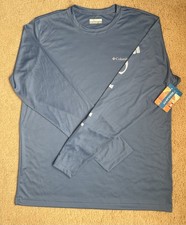 Columbia Rapid Creek Omni Shade UPF 50 Fishing Shirt Mens Medium Blue NWT picture