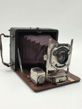 Antique c1910 Quarter Plate Folding Camera Aldis Anastigmat No 6 Minimum Cameo picture