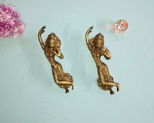 Dancing Lady Pose Door Handle Pair Brass Nritya Girl Interior Door Pull CA476 picture