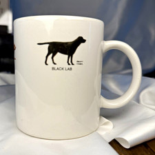 Vintage 1992 Labrador Retriever Mug Black Yellow Chocolate Lab Dog Coffee Cup picture
