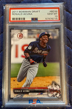 2017 Bowman Draft #BD39 Ronald Acuna jr. RC PSA 10 QTY picture