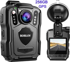 BOBLOV M5 2K 256GB Police Body Camera GPS Enabled 1440P Body Mounted Cam 4200MAH picture