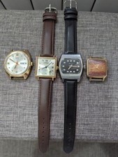 Set Watch USSR Raketa Baker Slava  Cornavin Gold Plated Export 80s picture
