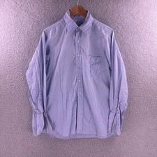 A. Sulka & Company Mens Blue French Cuff Dress Shirt 15.5 33 Luxury Cotton picture