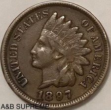 (1) Indian Head Cent Penn VF-XF Very Fine-Extremely Fine From Estate picture