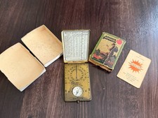 RARE ANTIQUE 1919 ANSONIA SUNDIAL SUNWATCH AND COMPASS USA BRASS PATINA picture