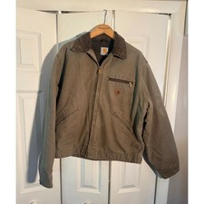 Vintage Carhartt J97 Detroit Jacket Blanket Lined Sandstone Faded Size Large picture