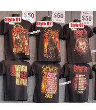 New Slayer Reign In Blood Tour 2026 T-Shirt Reprint, Gif Fan picture