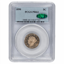 1890 Liberty V Nickel 5C PCGS PR 64 CAC picture