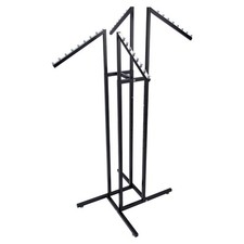 SSWBasics Black 4 Way Adjustable Clothing Rack with Slanted Arms picture