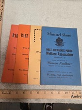 lot of 4, west milwaukee police, barn dance, program bulletin, 1948 1949 picture