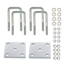 2Pcs Square U-Bolt Kit for Boat Trailer Axle Leaf Springs, Trailer Leaf Spring U picture