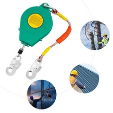 15M Self Retracting Lifeline Lanyard Fall Arrester Fall Protection w/ Hook Green picture
