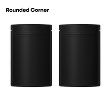 Variety of Sizes for 100pcs Matte Black Metallic Foil Stand-Up Resealable Bags picture