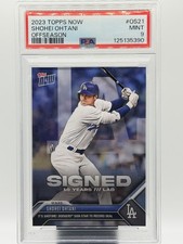 🔥 Shohei Ohtani 2023 Topps Now OS21 Dodgers Signing PSA 9 MINT LA Record Deal picture