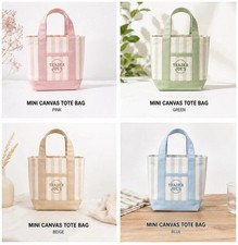 Summer 2026 Trader Joe's Striped Canvas Mini Tote - Full Set of 4 NEW picture