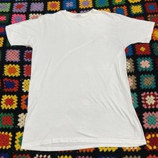 Vintage 60s 70s Munsingwear White Blank Crew Neck Cotton T-Shirt 50 Tall True picture