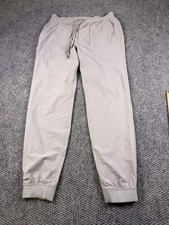 Lululemon Jogger Pants Mens XL Gray Woven Elastic Waist Pockets Stretch Athletic picture