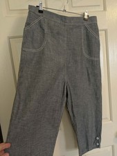 1950s grey capri pants picture