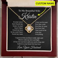 To My Wife, Wife Gifts, Wife Necklace, Love Knot Necklace Jewelry From Husband picture