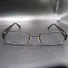 VIA SPIGA Caserta 500 Black Gold Rectangle Eyeglass Frames 52-17-135 Spring picture