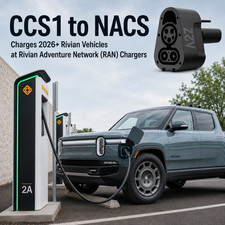 Combo CCS1 DC Adapter for 2026 Rivian R1S/R1T/R2 - A2Z EV - 250 Kw Fast Charging picture