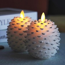 Luminara Flameless Battery Operated LED Candles with Remote Pine Cone Wax 2PCS picture