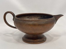 Pure Copper Antique Creamer Server Footed With Volume& Makers Mark picture