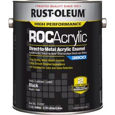 Rust-Oleum 314387 Acrylic Enamel Coating, Black, 1 Gal, Can picture