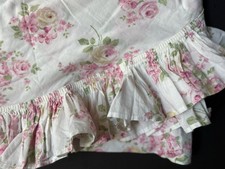 EUC Rachel Ashwell Simply SHABBY CHIC 70” ROUND TABLECLOTH Flowers BLUSH BEAUTY picture