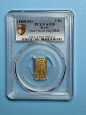 (1868-1869) Japan Gold 2 Bu 二分金(Meiji 明治Nibukin) AU-58 PCGS picture