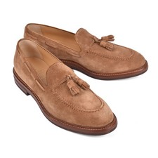 BRUNELLO CUCINELLI MEN'S LIGHT BROWN SUEDE TASSEL LOAFERS MSRP $1315 picture