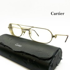 Vintage Cartier Trinity Gold C Logo Light Yellow Rx Eyeglasses 55mm 140mm France picture