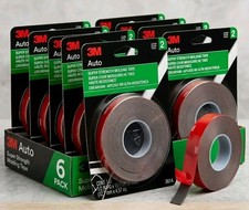 3M Auto Super Strength Molding Tape 1/2 x 15 Ft 03614 Double Sided 6 Pack Lot picture