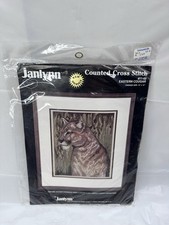 Janlynn Counted Cross Stitch Eastern Cougar Kit 11-68 Wildlife 1988 Vintage New picture