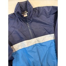 White Sierra Windbreaker Jacket 90s Colorblock Navy Blue NWT Size M picture