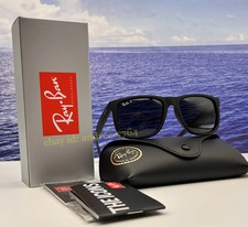 Ray-Ban RB4165 Justin Polarized Sunglasses Matte Black/Grey 100% UV 54mm Classic picture