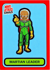 Martian Leader - Blue Background Red Border 2026 Mars Attacks Christmas X Topps picture