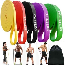 5 Pack Resistance Bands Set Pull Rope Gym Home Fitness Workout  yoga strap US picture