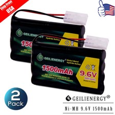 2-Pack 9.6V 1500mAh 8XAA NIMH Rechargeable Battery For RC Car Boats Tamiya Plug picture