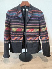Coldwater Creek Women's  Multicolored Aztec Print Blazer Jacket picture