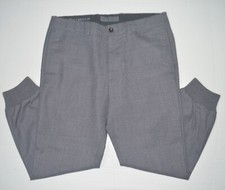 Mint J CREW 100% Wool Flannel Gray Flat Front Dress Jogger Pants Sz 31 picture