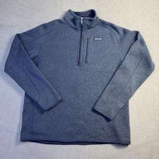 Patagonia Better Sweater Mens XL Blue 1/4 Quarter Zip Fleece Pullover Hiking picture