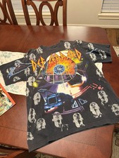 Vtg Def Leppard AOP Shirt Giant Graphic Band Tee Jays 1992 USA Single Stitch XL picture