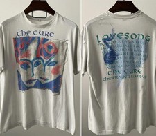 The Cure 1989 Lovesong Shirt Reprint 2 side White short sleeve T shirt S-5XL picture