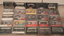 Vintage Lot of 100 Pre-Recorded Used cassette tape blanks / TDK , Maxell (C1) picture