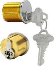 10PCS Brass Mortise Door Cylinder Lock 1 1/8