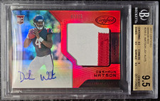 2017  Deshaun Watson Rookie Panini Certified Red Patch Auto /75 BGS 9.5 Auto 10 picture